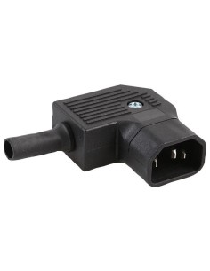 CONECTOR MACHO IEC 320 AEREO ACODADO