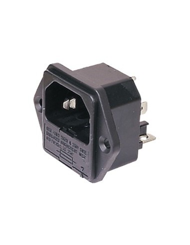 BASE MACHO C/FUSIBLE IEC320