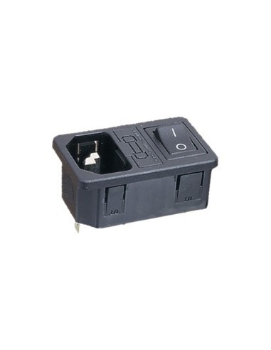 Base de conexión IEC 320 empotrable con fusible e interruptor