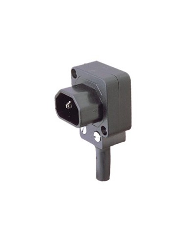 Conector IEC 320 macho acodado