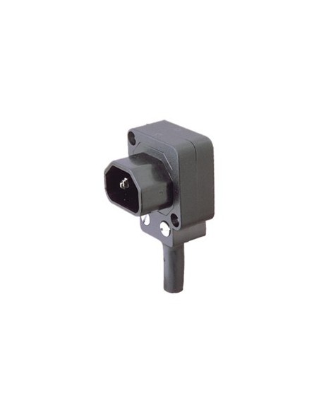 Conector IEC 320 macho acodado