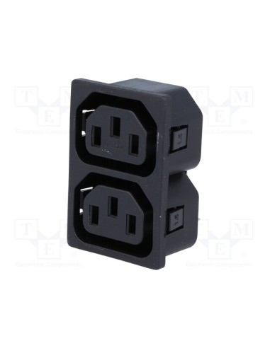 Base alimentación doble hembra IEC320