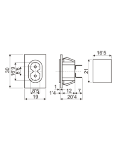 BASE RED 2.5A 250V 2