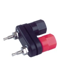 BORNE DOBLE 4MM AISLADO 30A ROJO-NEGRO