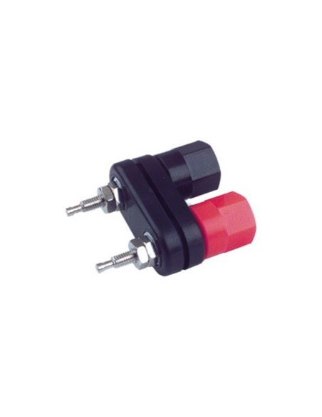 BORNE DOBLE 4MM AISLADO 30A ROJO-NEGRO