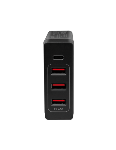 Cargador de mesa USB, 3 puertos USB-A + 1 puerto USB-C (PD), 72 W