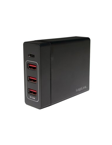 Cargador de mesa USB, 3 puertos USB-A + 1 puerto USB-C (PD), 72 W