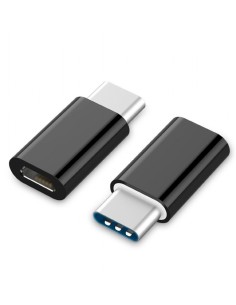 Adaptador USB 2.0 tipo C (Macho) a MicroUSB(Hembra), negro