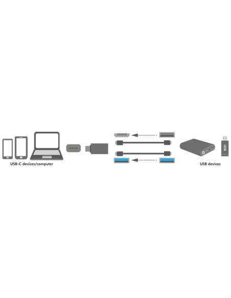 Adaptador USB C MACHO A USB 3.0 Hembra