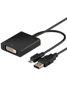 Adaptador de gráficos USB Goobay A 359 MHL + / DVI Negro