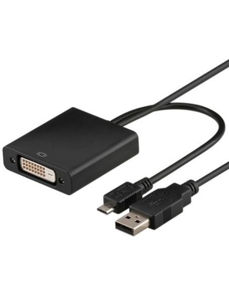 Adaptador de gráficos USB Goobay A 359 MHL + / DVI Negro