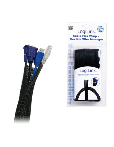 CUBRECABLE FLEXIBLE NEGRO 1.8M