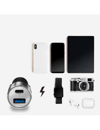 Cargador De Coche - 1x USB-C PD 1x USB-A QC - 36 W
