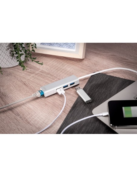 HUB USB3 3X / 1X LAN GIGABIT