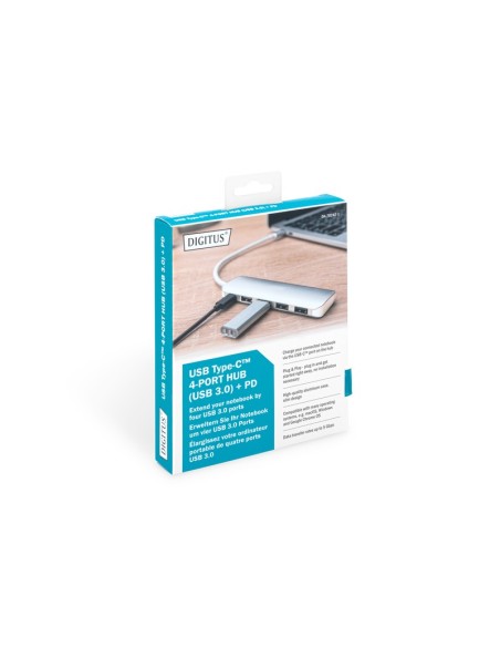 HUB USB-C ™ de 4 puertos USB 3.0 + PD