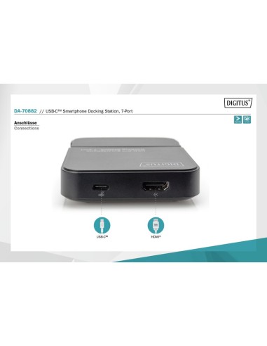 Estación de acoplamiento para smartphone USB-C™, 7 puertos