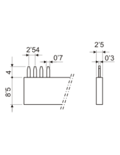 TIRA 40 CTS HEMBRA PCB/AEREA PASO 2.54 2