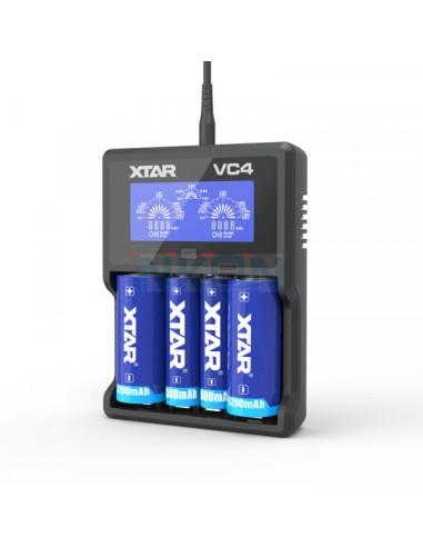 CARGADOR INTELIGENTE 4 BATERIAS LI-ION & NI-MH CON PANTALLA