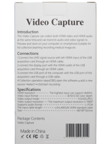 Capturador HDMI a USB