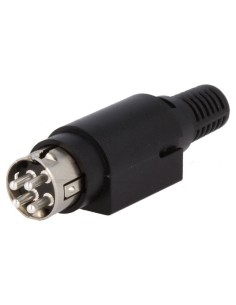 CONECTOR ALIMENTACIÓN R7B MACHO 4 PINS MET. NEGRO