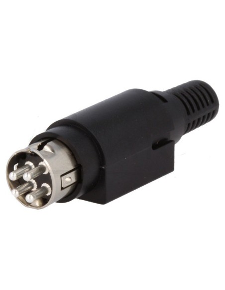 CONECTOR ALIMENTACIÓN R7B MACHO 4 PINS MET. NEGRO