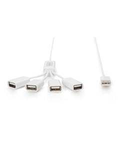 HUB USB 2.0 4x en cable flexible