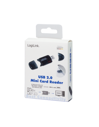 Lector de tarjetas USB 2.0, SD/MMC/RS-MMC