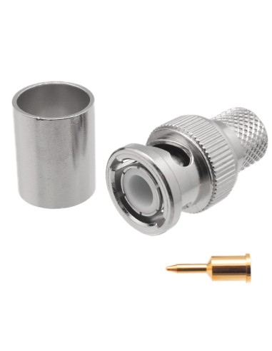 BNC Macho Crimpar para LMR400, PTFE