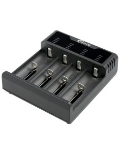 CARGADOR BATERÍAS CILÍNDRICAS DE ION-LITIO/NI-MH 4 CANALES