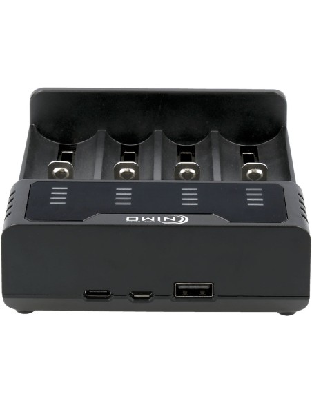 CARGADOR BATERÍAS CILÍNDRICAS DE ION-LITIO/NI-MH 4 CANALES