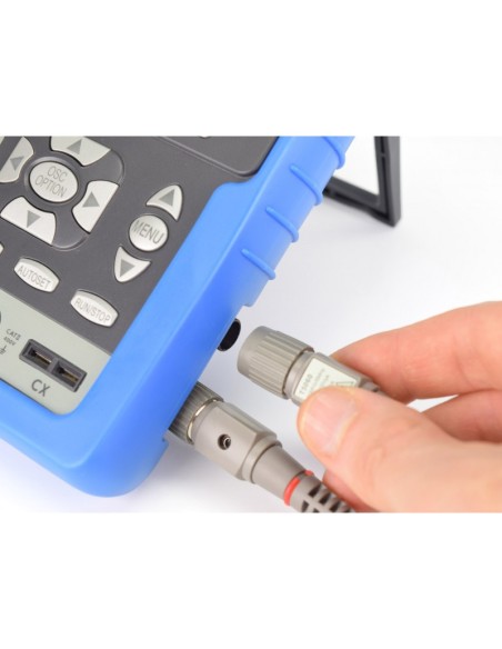 Osciloscopio + Multímetro (20 MHz, 100 MS/s, 400V/20 A) con USB