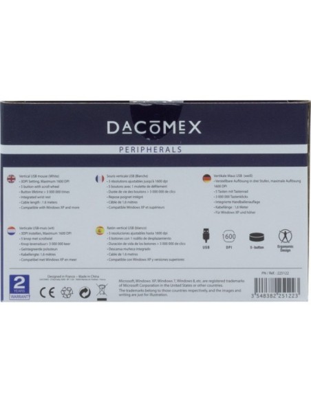 Ratón vertical USB blanco V200u