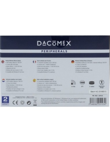 Ratón vertical USB inalambrico V200w