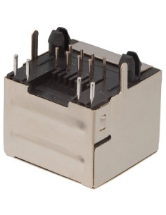 RJ45 Hembra Soldar PCB LED FTP 2