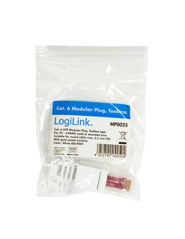 Conector Cat6 UTP sin herramienta