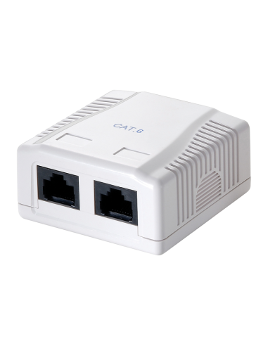 CAJA SUPERFICIE 2 CONECTORES CAT6 UTP