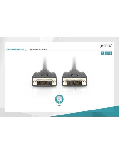 CABLE 0.5MTS DVI-D M/M