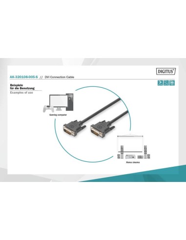 CABLE 0.5MTS DVI-D M/M