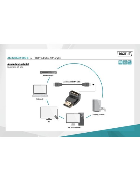 ADAPTADOR HDMI ACODADO M/H