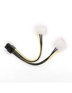 Cable adaptador de alimentación interno para PCI Express, 6 pines a Molex x 2 piezas 2