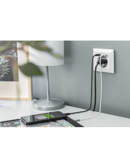 Enchufe de seguridad para el montaje empotrado con 1 USB Type C™, 1 USB A