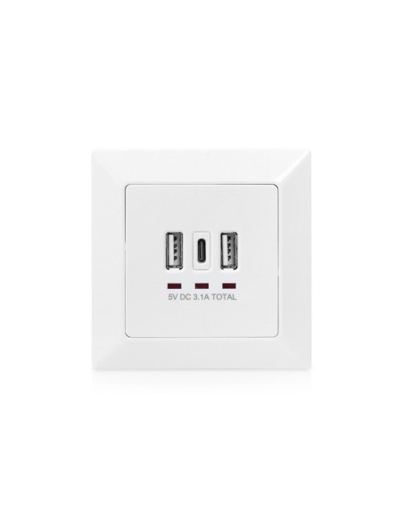 Caja de carga para smartphones/tabletas con 2 USB A, 1 USB Type C™, 3100 mA, UP