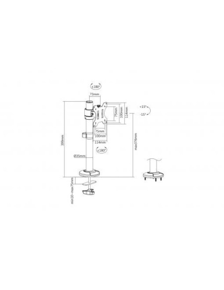 Columna de soporte para monitor universal sencilla