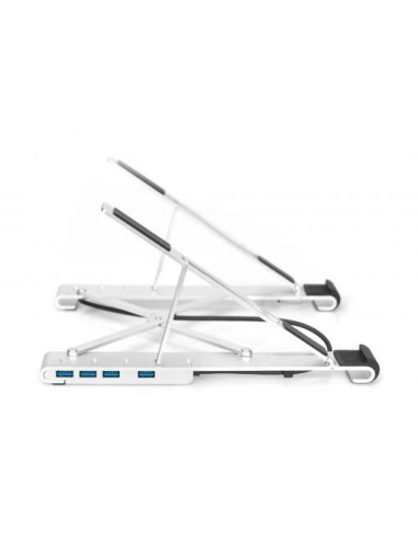 Soporte variable para notebook con hub USB-C™ integrado, 5 puertos