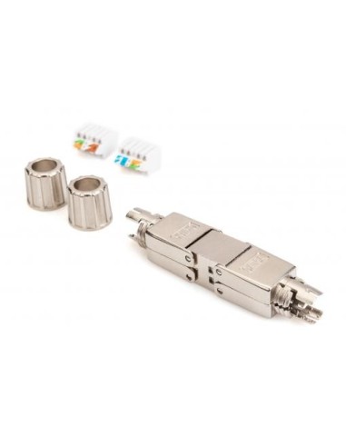 CONECTOR RJ45 CAT 6A, 500 MHz para AWG 22-26, FTP con capuchón roscado metálico