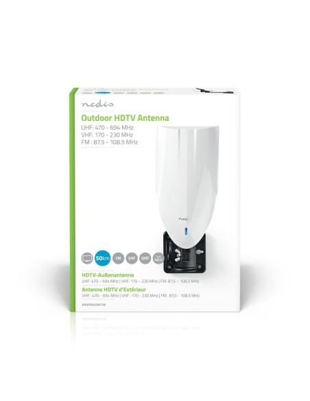 ANTENA ACTIVA HDTV EXTERIOR TDT C/LTE 40DB 50KM