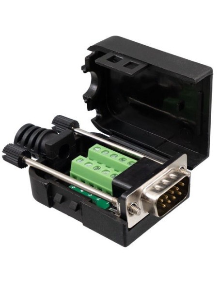 Conector DB9 macho con terminales