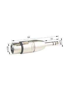 ADAPTADOR XLR 3-HEMBRA/JACK MACHO 6.3ST 2