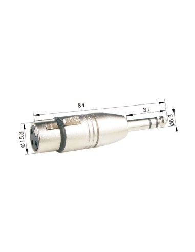 ADAPTADOR XLR 3-HEMBRA/JACK MACHO 6.3ST