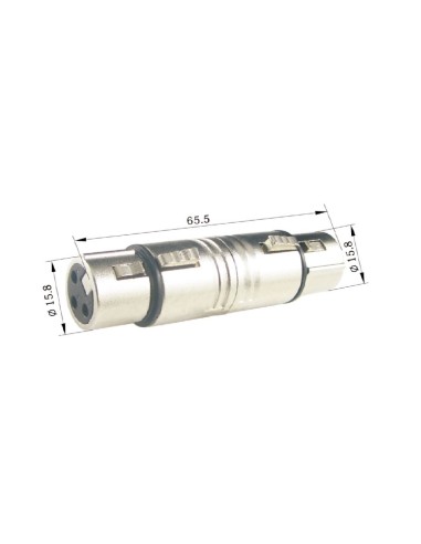 ADAPTADOR XLR 3CTS HEMBRA-HEMBRA